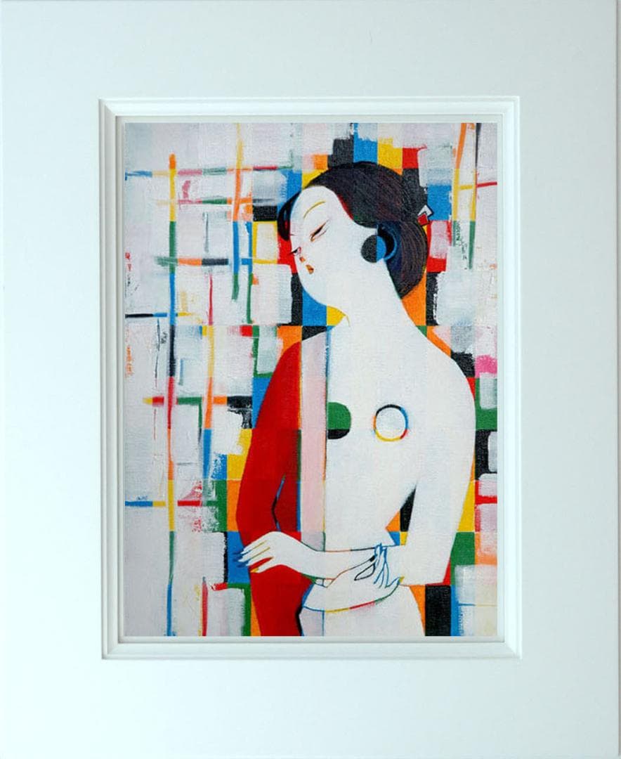 油絵 菅家令子 絵 絵画 インテリア uF6-010911 人物 女性像