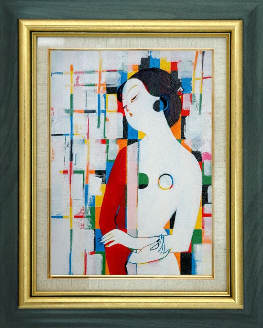 油絵 菅家令子 絵 絵画 インテリア uF6-010911 人物 女性像