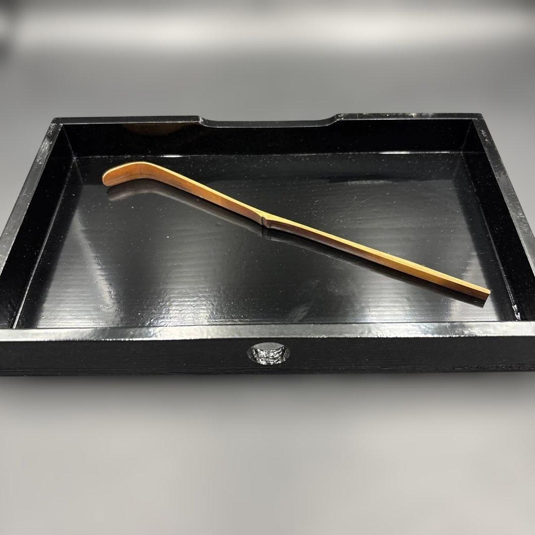 茶道具セット　短冊箱(黒漆塗り) 10点