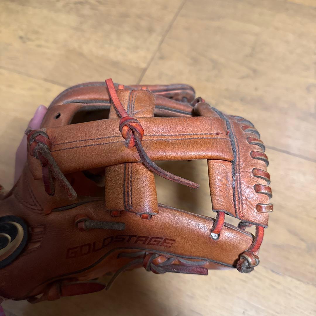 アシックス ゴールドステージ 硬式グローブ　紐切れてます　購入後直してください
