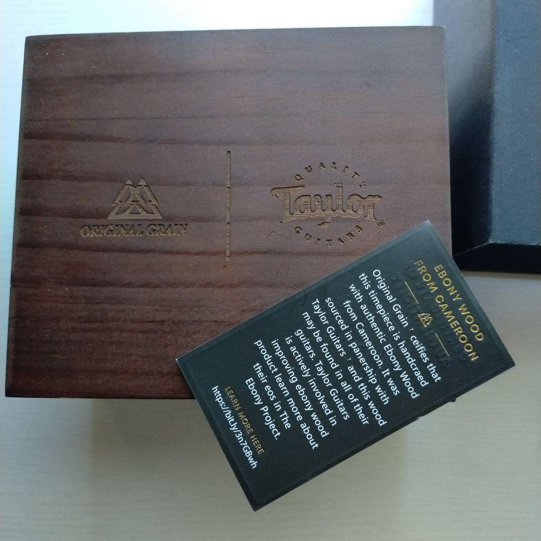 テイラーギター✕オリジナルグレイン 腕時計 定価165000円の1/3 エボニー