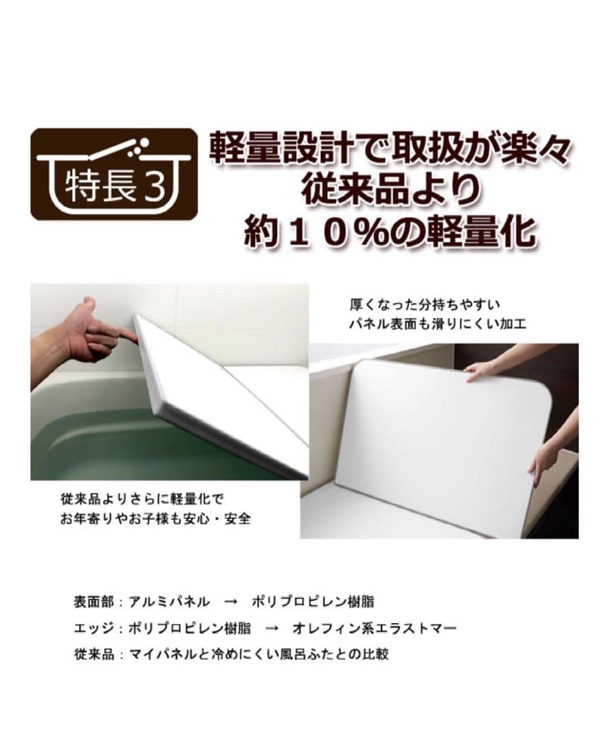 組合せフロブタ Ecoウォームneo 東プレ 冷めにくい 風呂蓋 グレー 2分割