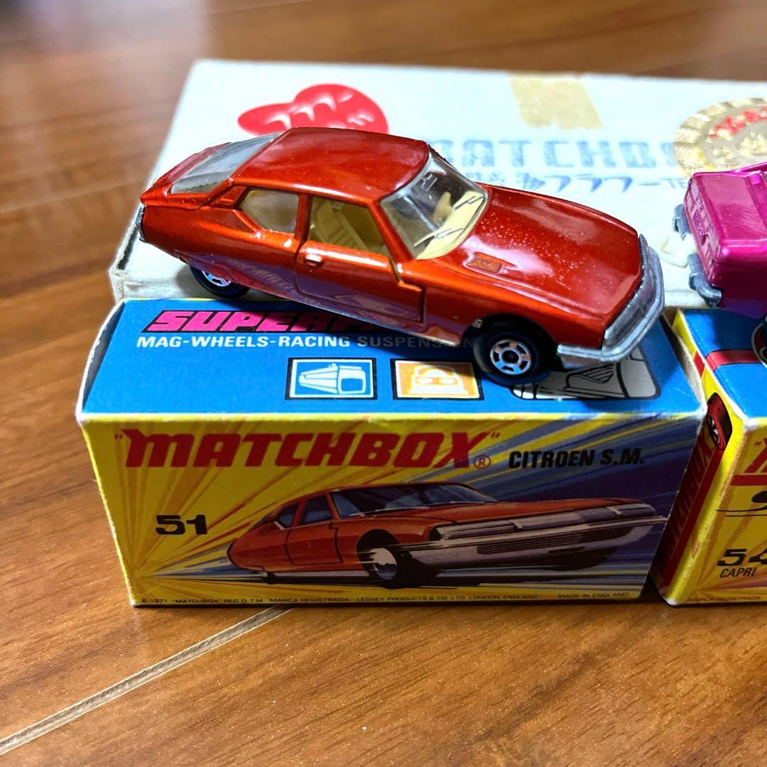ミニカー マッチボックス match box No.51・54 箱 バッジ