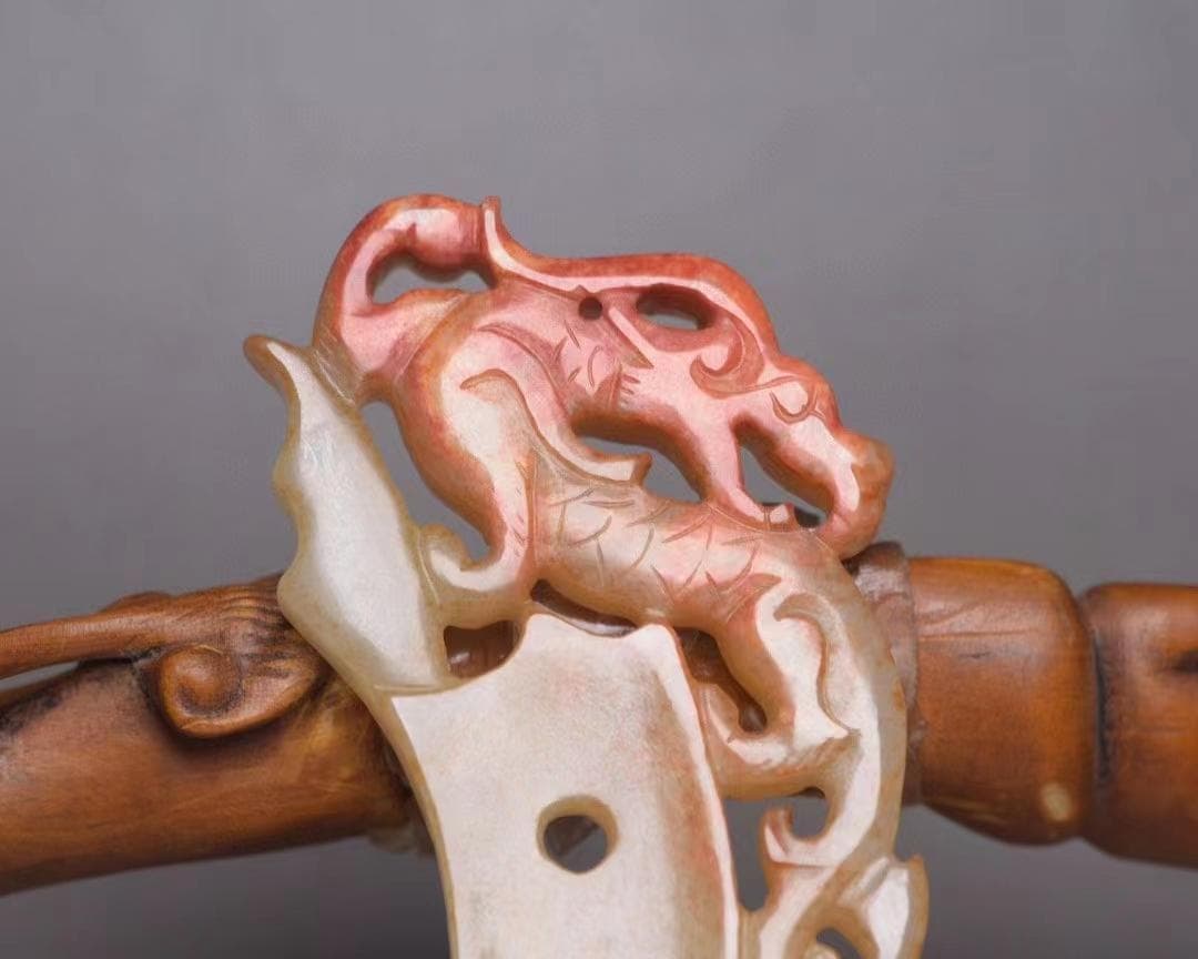 中国古美術・高古龍佩・和田玉製・細密彫・根付・裝身具・置物・玉墜・玉珮・賞物