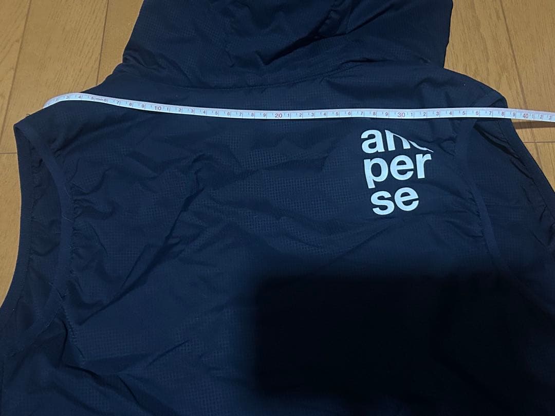 and per se フード付きネイビー ベスト スカートセット