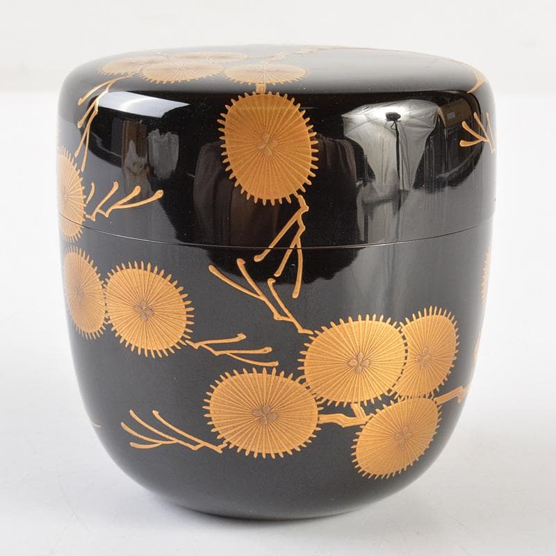 茶道具　平安表正(伊藤表正)作　中棗　共布　堀内宗完(兼中斎)　D　R7240