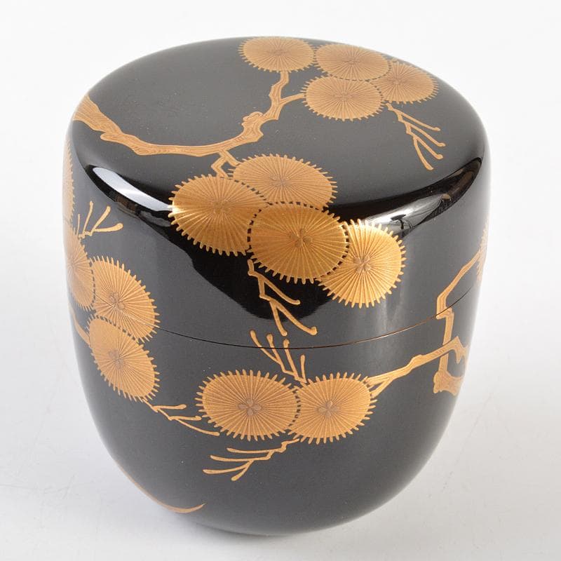 茶道具　平安表正(伊藤表正)作　中棗　共布　堀内宗完(兼中斎)　D　R7240