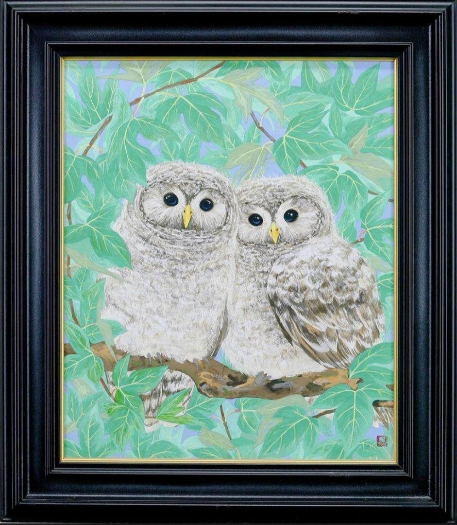 外山寛子　「萌し」日本画　 8号　真作保証　琳派　新鋭