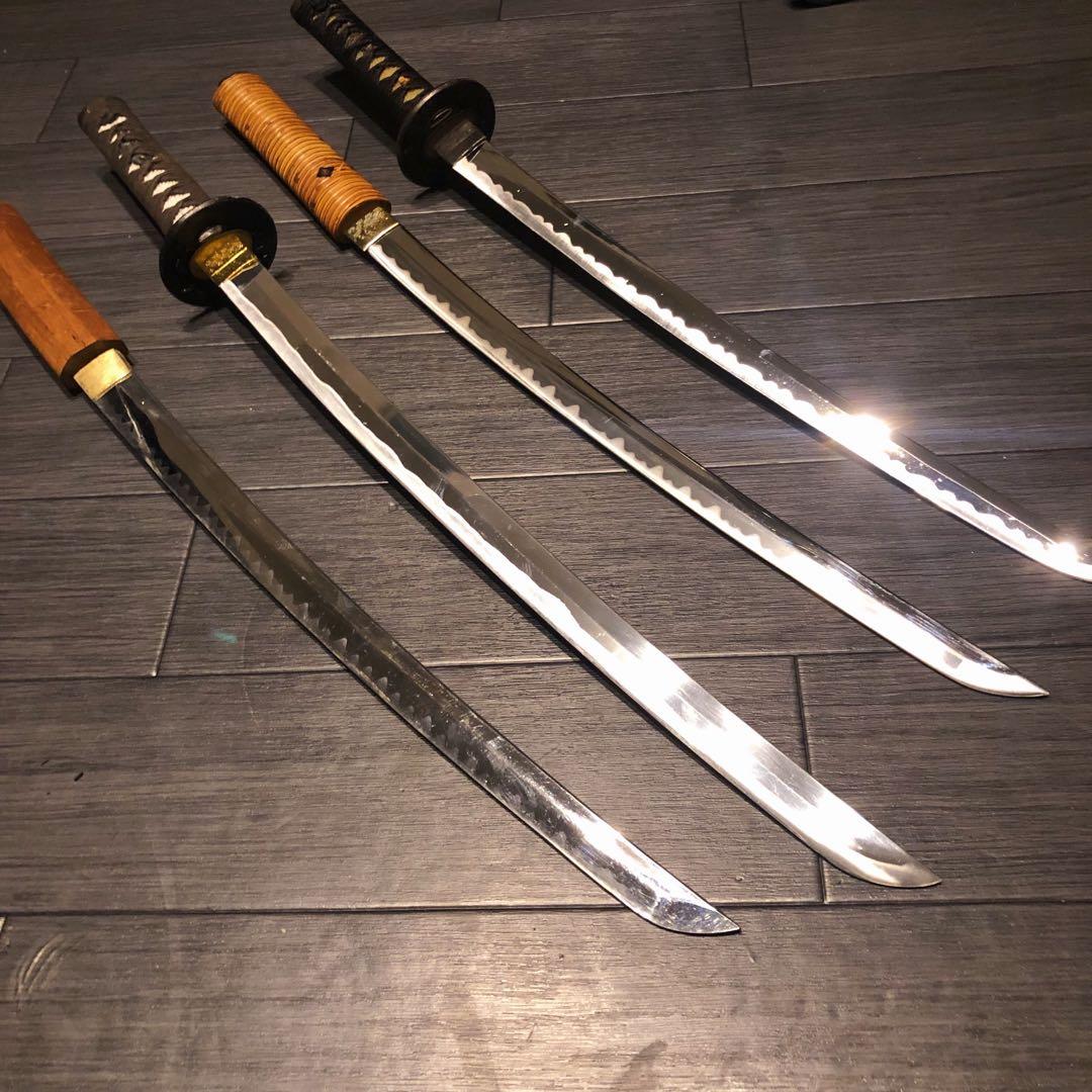 模造刀　大小4本セット　脇差　骨董品　模擬刀まとめ　藤巻