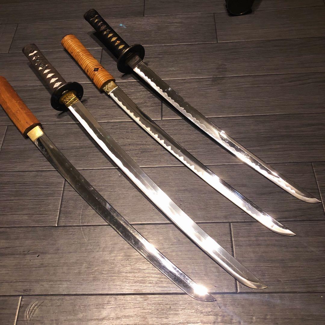 模造刀　大小4本セット　脇差　骨董品　模擬刀まとめ　藤巻
