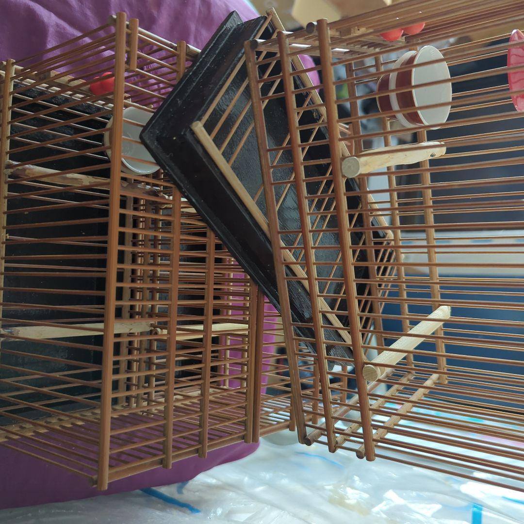 鳥籠　３セット。３羽用寝桶