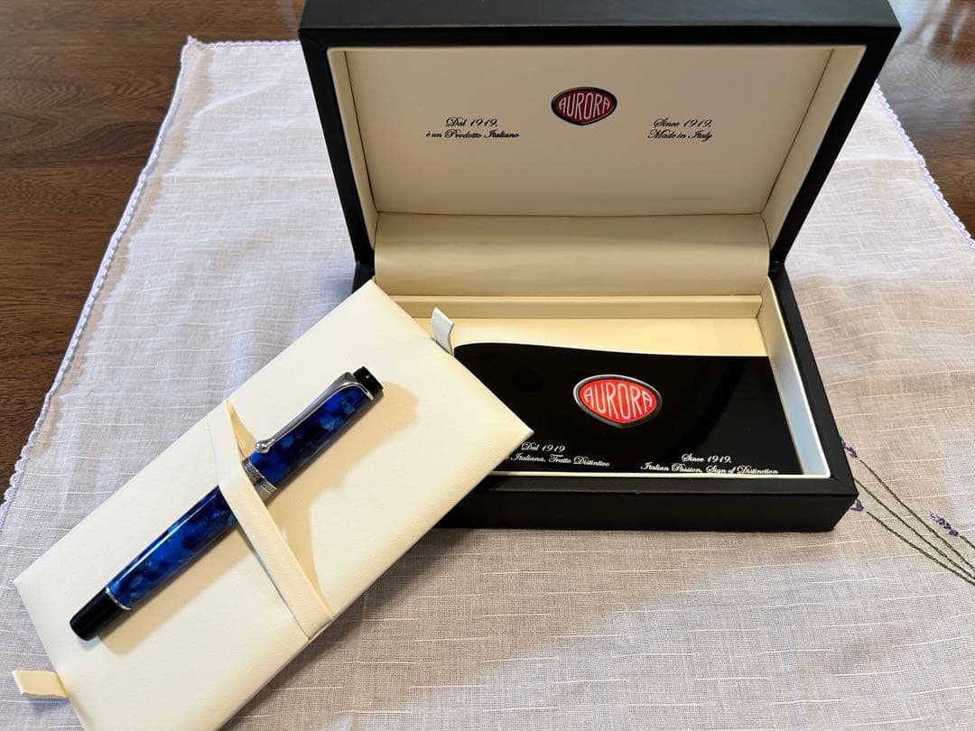AURORA アウロラ　オプティマ万年筆　インク付き