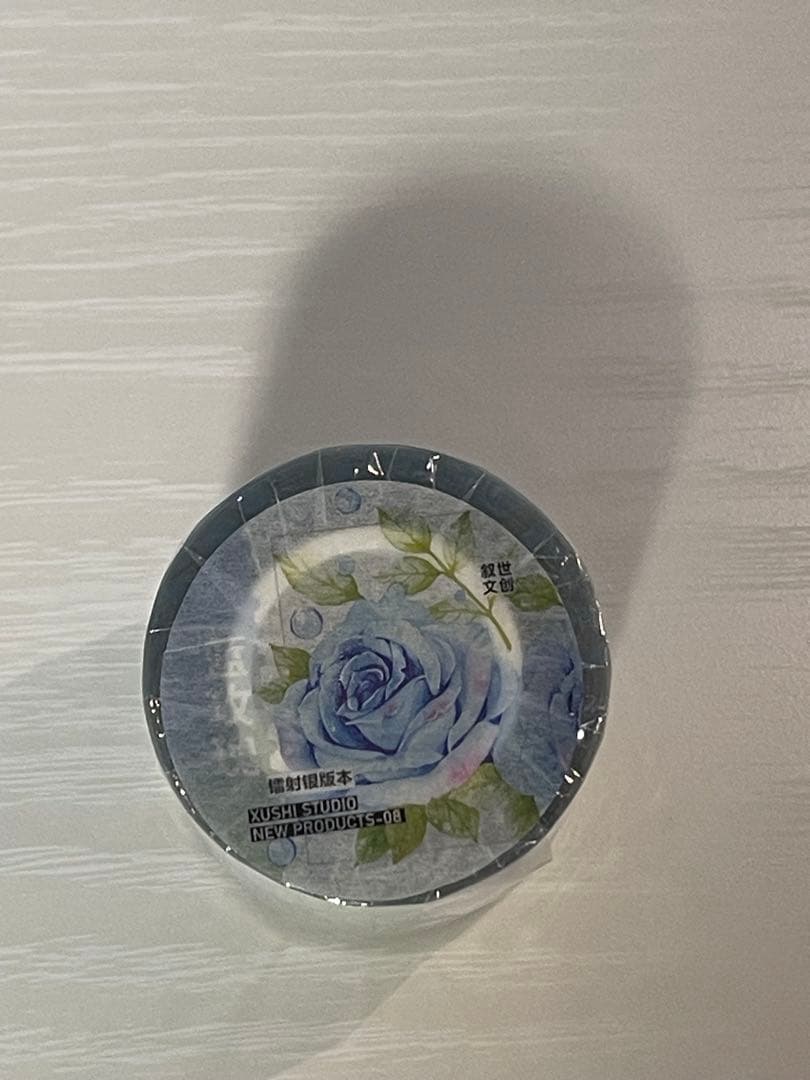 海外PETマステ 青バラ 花柄5本