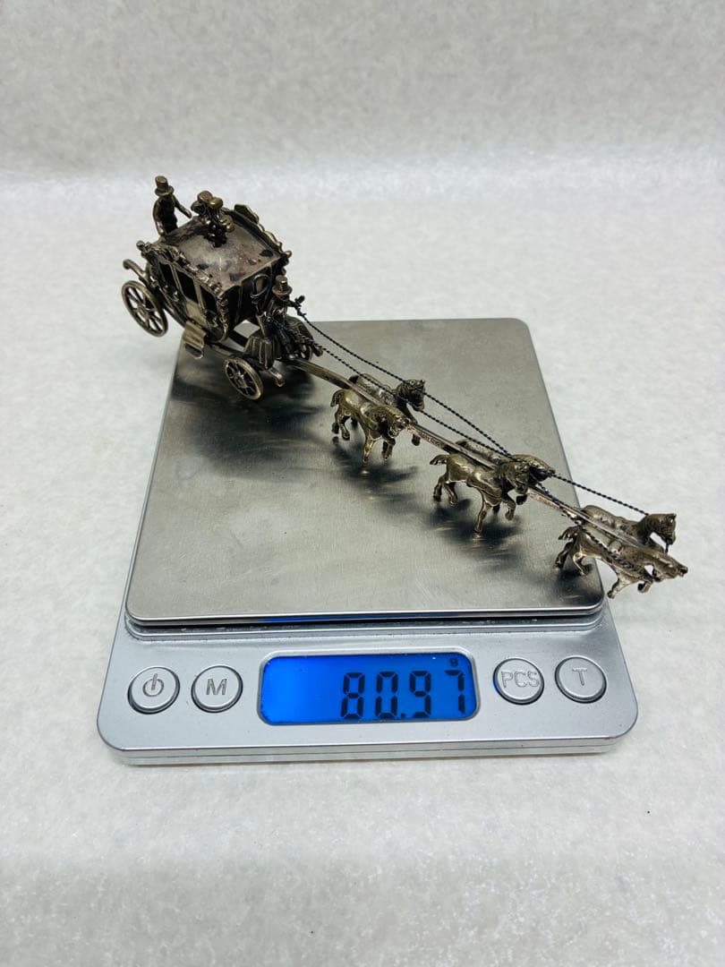 ビンテージ ヨーロッパ 皇室 馬車 ミニチュア 銀835 シルバー スターリング