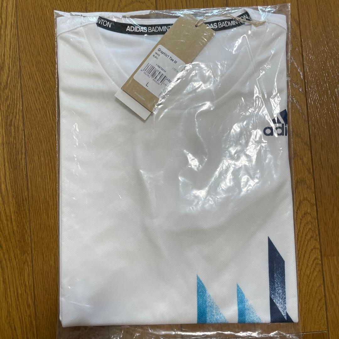 【新品未使用】adidas バドミントンシャツ Lサイズ
