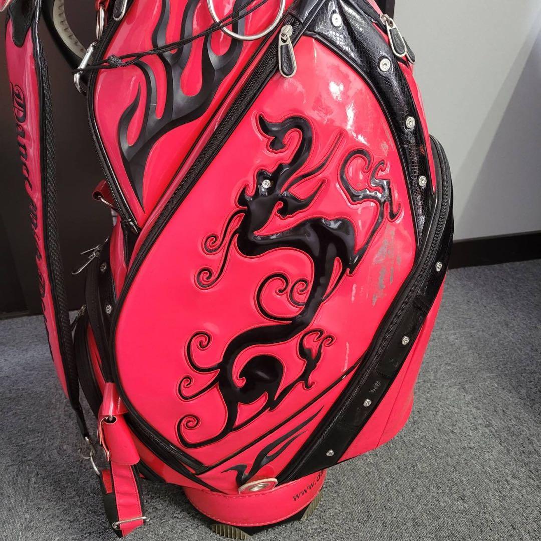 【匿名発送】DANCE WITH DRAGON　ゴルフバッグ　レッド