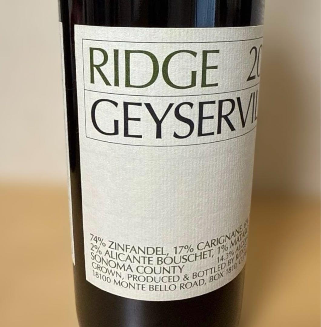 RIDGE Geyserville 2009 赤ワイン