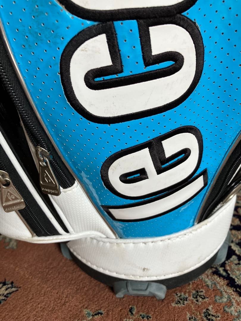 le coq sportif キャディバッグ ホワイト/ブルー