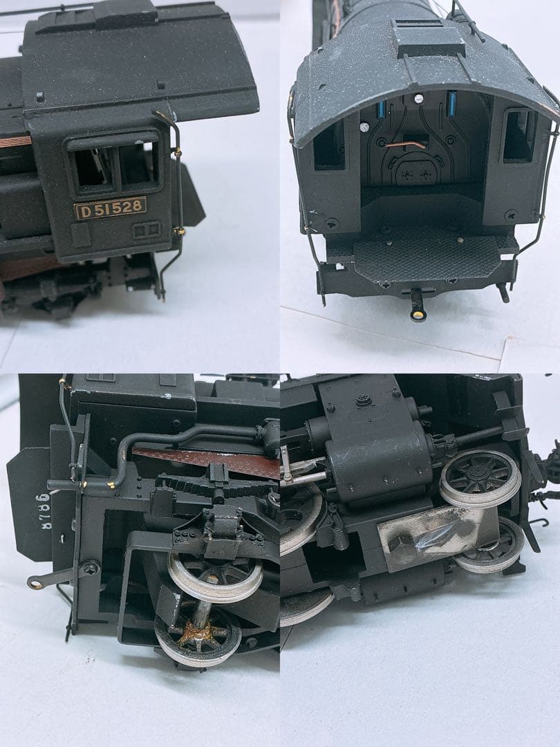 D51 528 蒸気機関車 鉄道模型 大型模型 本体＋テンダー セット ブラック