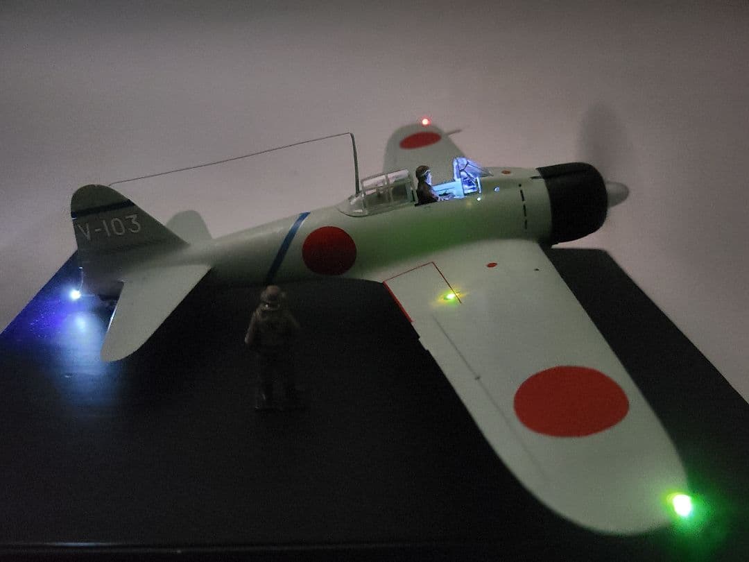 タミヤ1/48 零式艦上戦闘機21型 坂井三郎搭乗機 リアルモーターライズ完成品