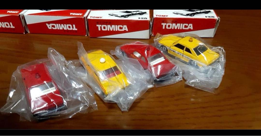 【4台セット】トミカ　オリジナルブルーバード　1/64 消防庁　日本道路公団他