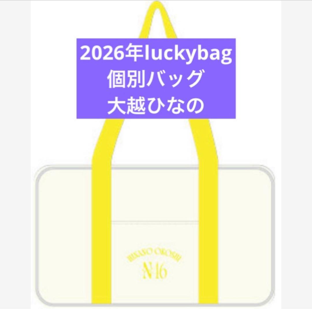 乃木坂46　限定 個別バッグ　バック　2026 luckybag 大越ひなの
