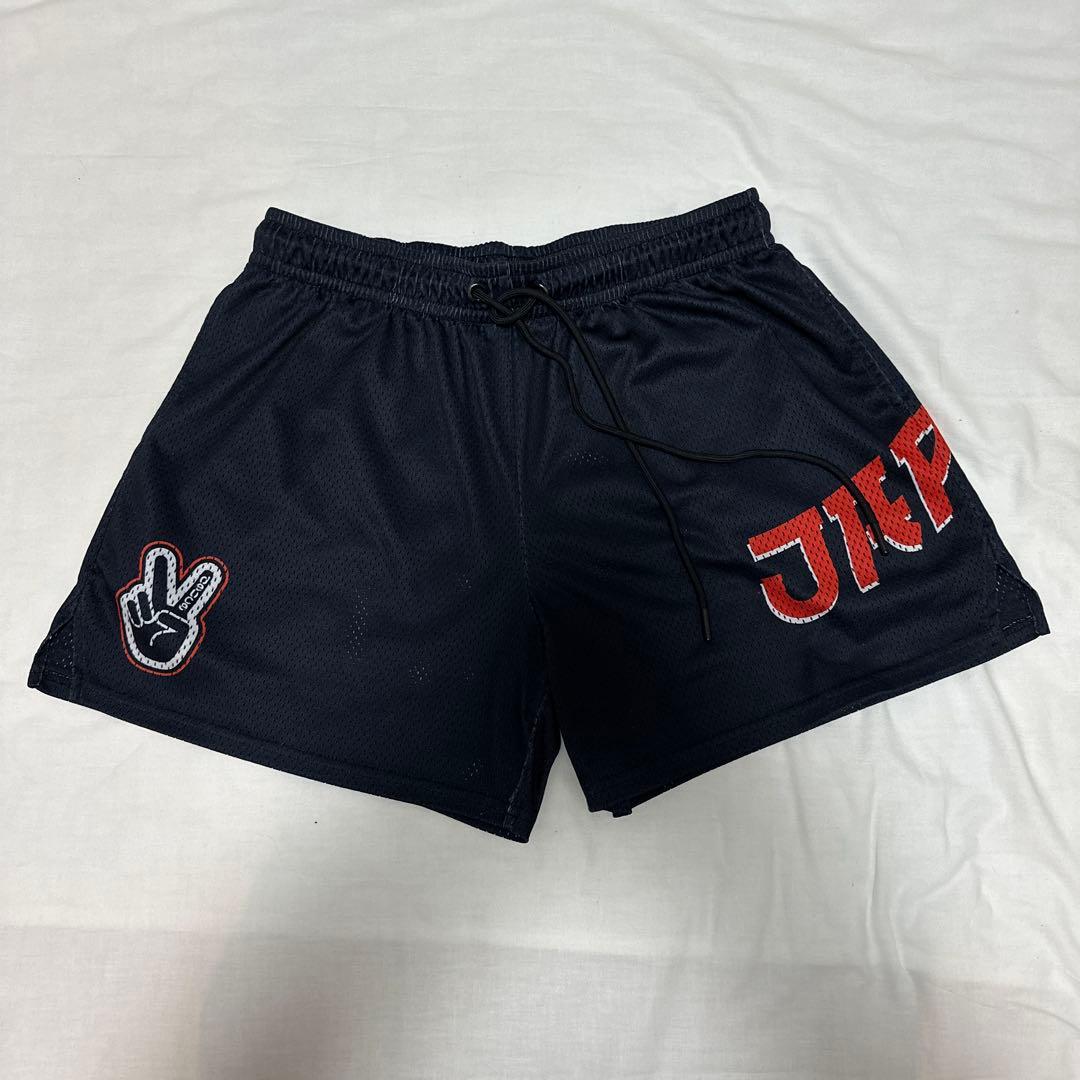 deuce Peaceサイン刺繍 バスケットパンツ Lサイズ