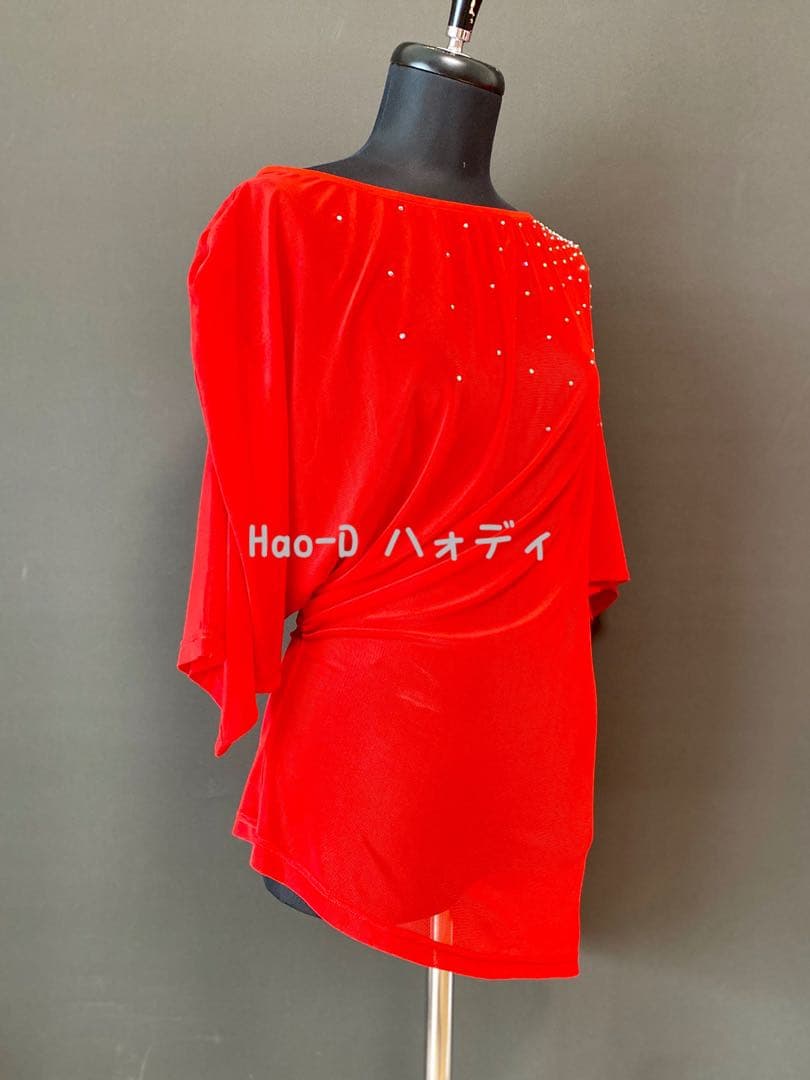 社交ダンス★新品同様★衣装★レッスンウェア★豪華ストーン装飾★トップス