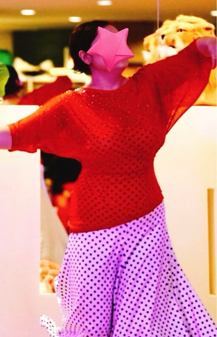 社交ダンス★新品同様★衣装★レッスンウェア★豪華ストーン装飾★トップス