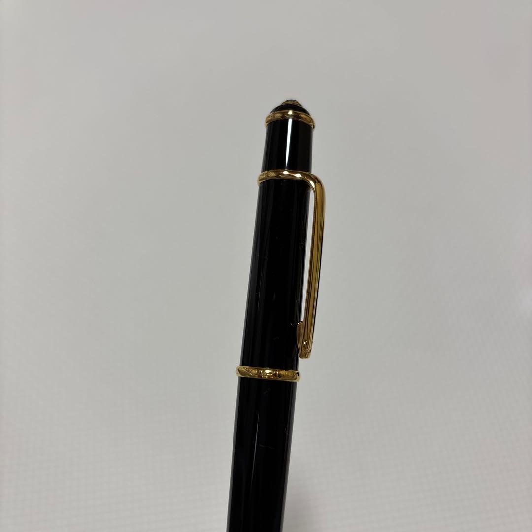 ラベンダー　Cartier ボールペン 黒 金色アクセント 専用ケース付き