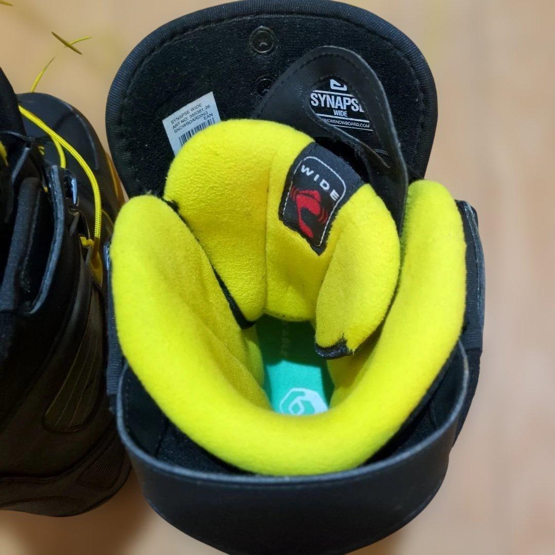 SALOMON スノーボードブーツ SYNAPSE WIDE ブラック/イエロー