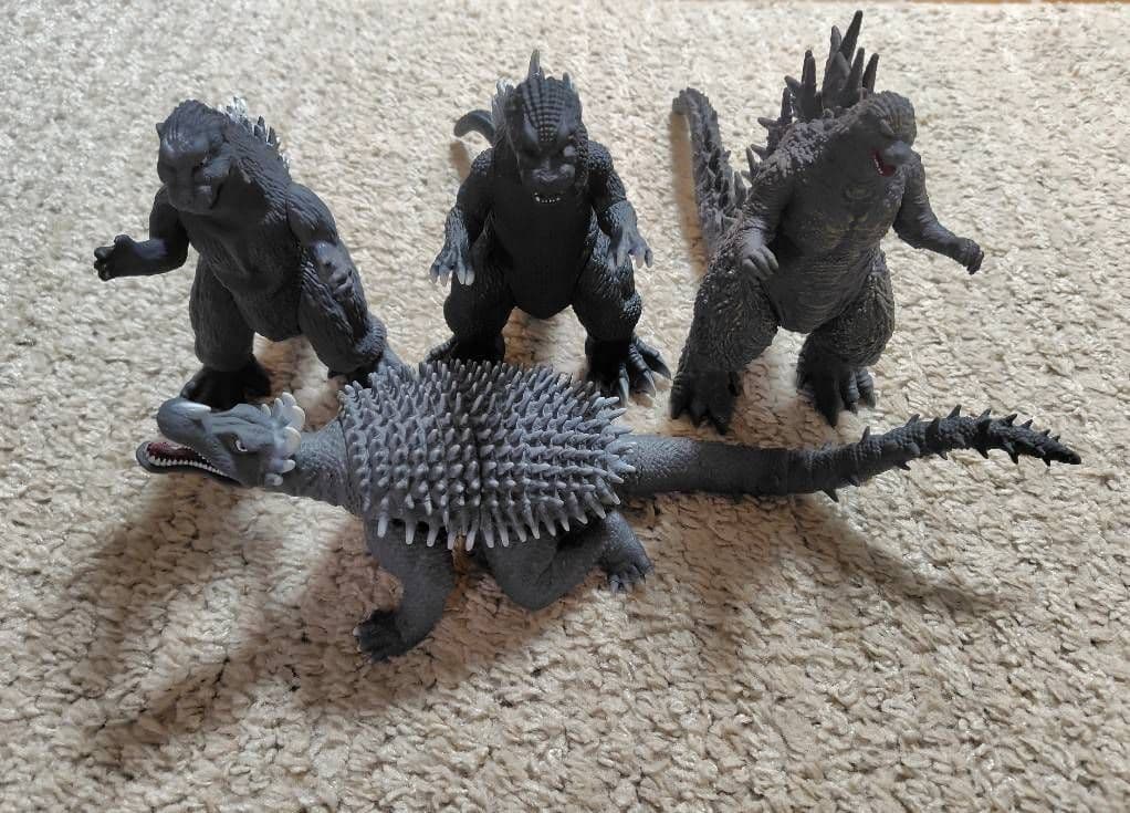 ムービーモンスターシリーズ ゴジラ3体＋アンギラス　ソフビセット