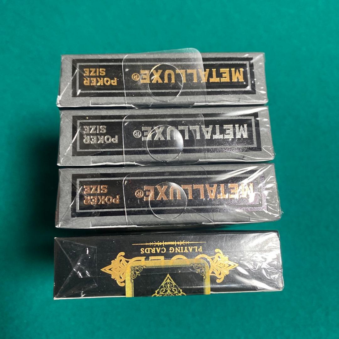 Bicycle Black lluxe & Gold トランプ4個セット