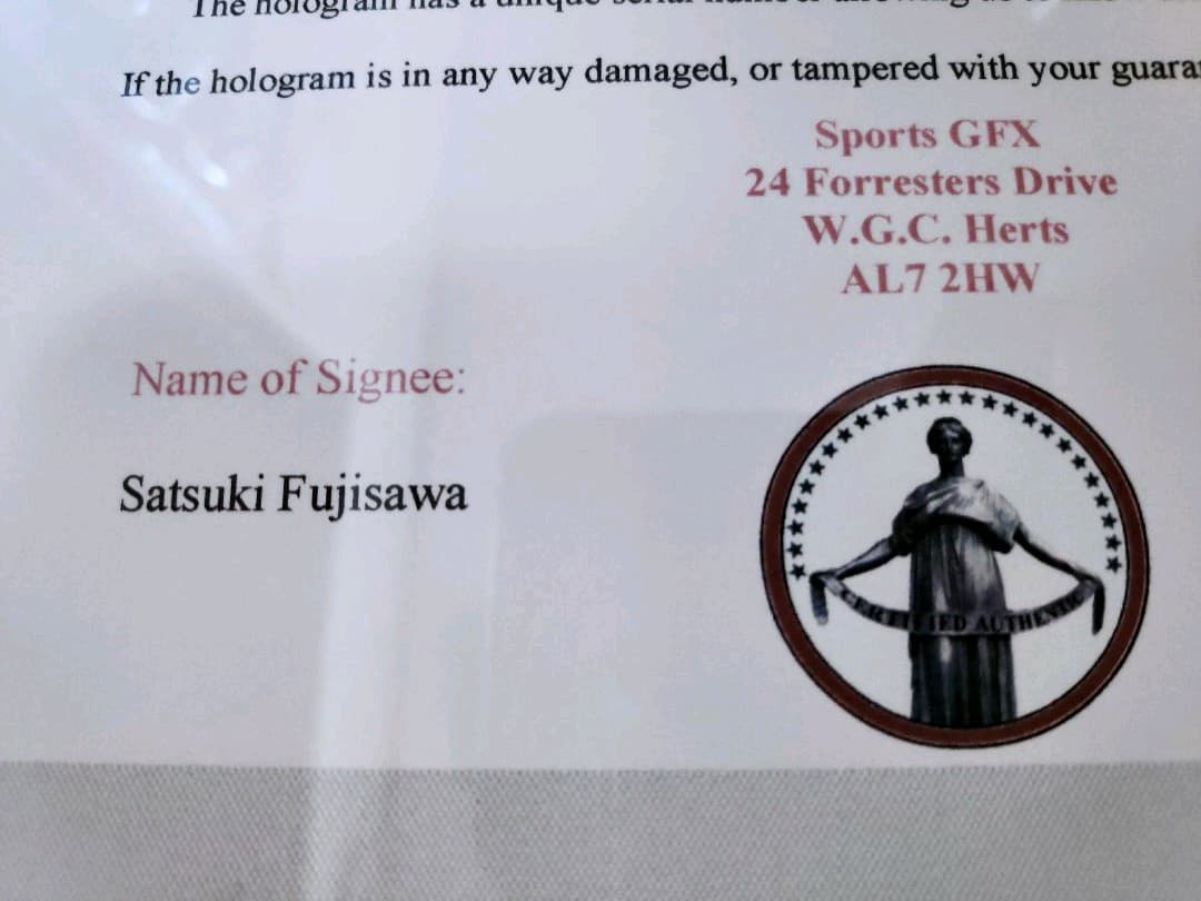 藤澤五月 直筆サイン付写真 ロコ•ソラーレ カーリング　証明書付　1枚