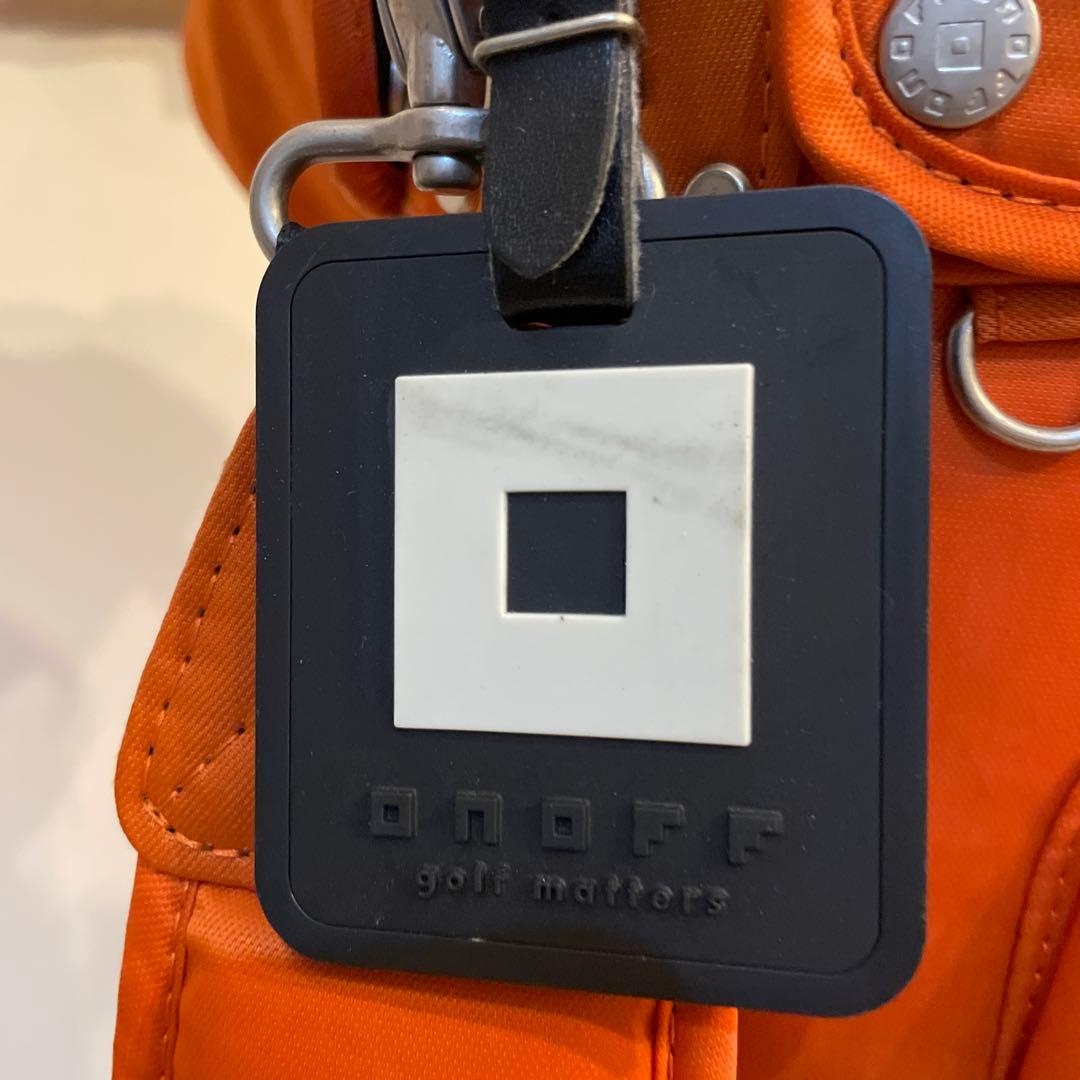 onoff オノフ　オレンジ ゴルフバッグ