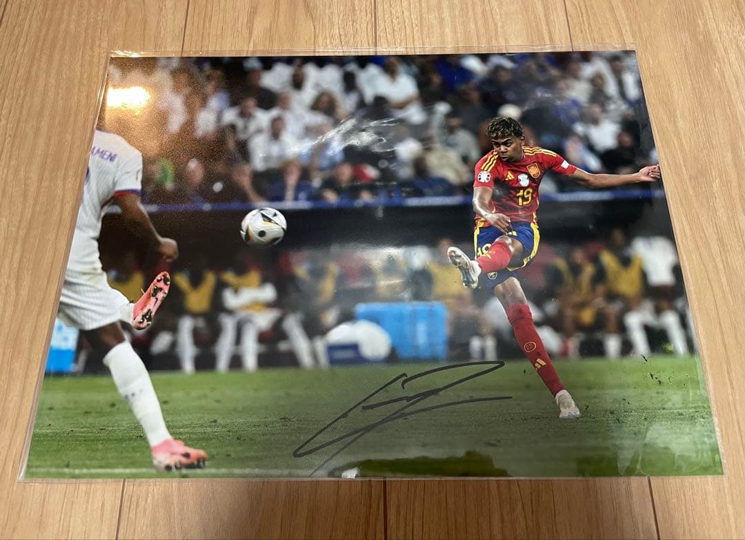 【証明書付】ヤマル 直筆サイン EURO2024 フランス戦 A3サイズ