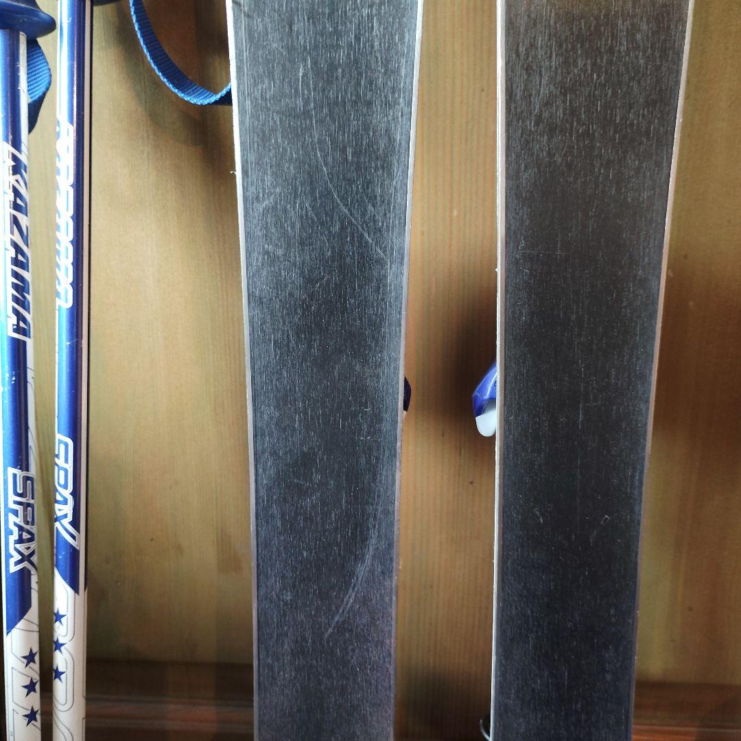 KAZAMA 90cm キッズ スキーセット ブルー