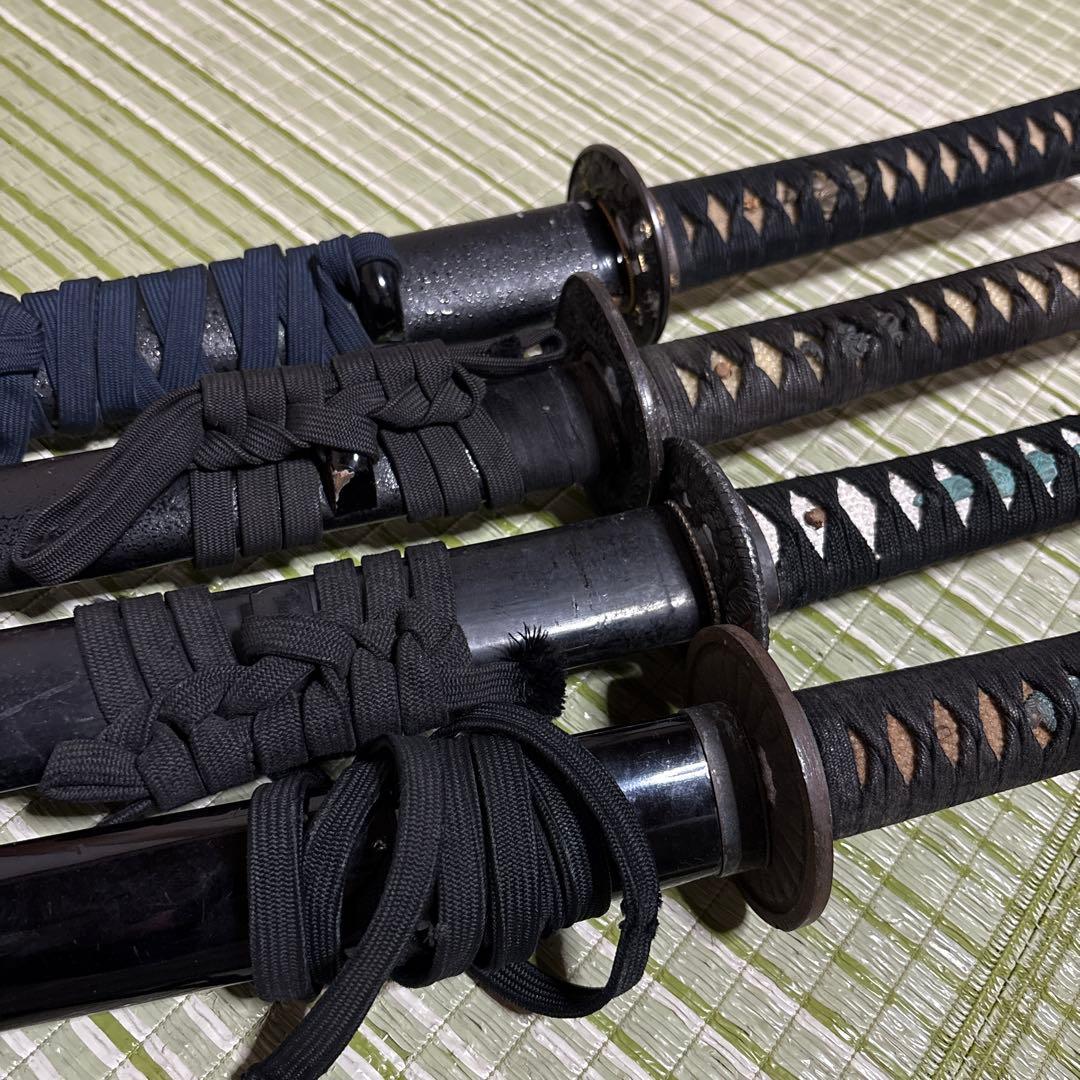 模造刀　模擬刀　武士　侍　伝統工芸　剣　ソード　太刀　鞘　鍔　4本