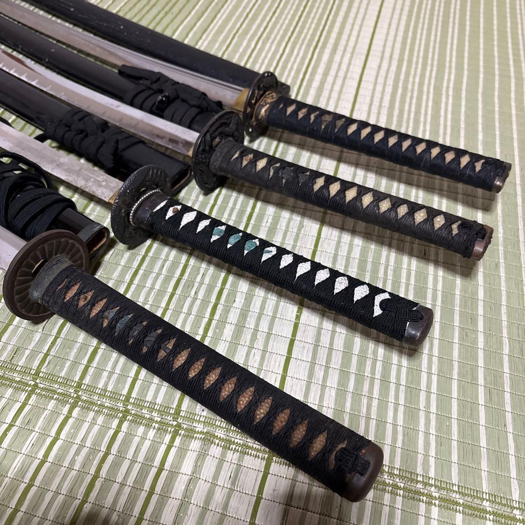 模造刀　模擬刀　武士　侍　伝統工芸　剣　ソード　太刀　鞘　鍔　4本