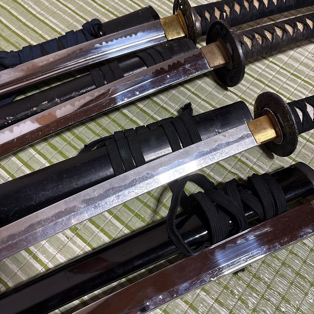模造刀　模擬刀　武士　侍　伝統工芸　剣　ソード　太刀　鞘　鍔　4本