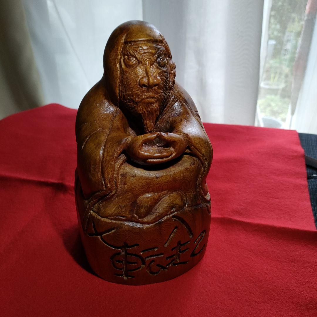 屋久杉　彫刻手作り　一刀彫