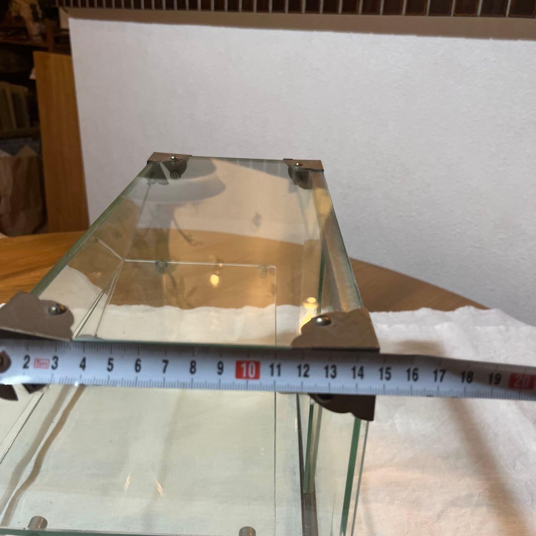 希少サイズ！美品　アンティーク　レトロ　ガラスショーケース　ディスプレイ　什器