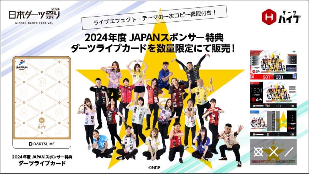 最終値下げ‼️ダーツ祭り JAPAN2024スポンサー特典ダーツライブカード