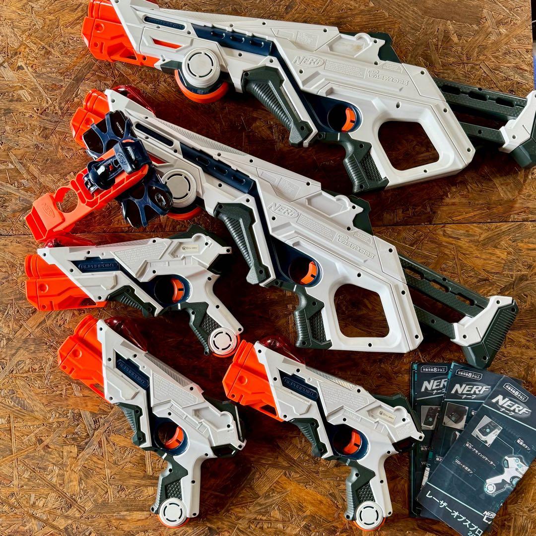 Nerf トイガン 5丁セット，1人プレイパーツ付き