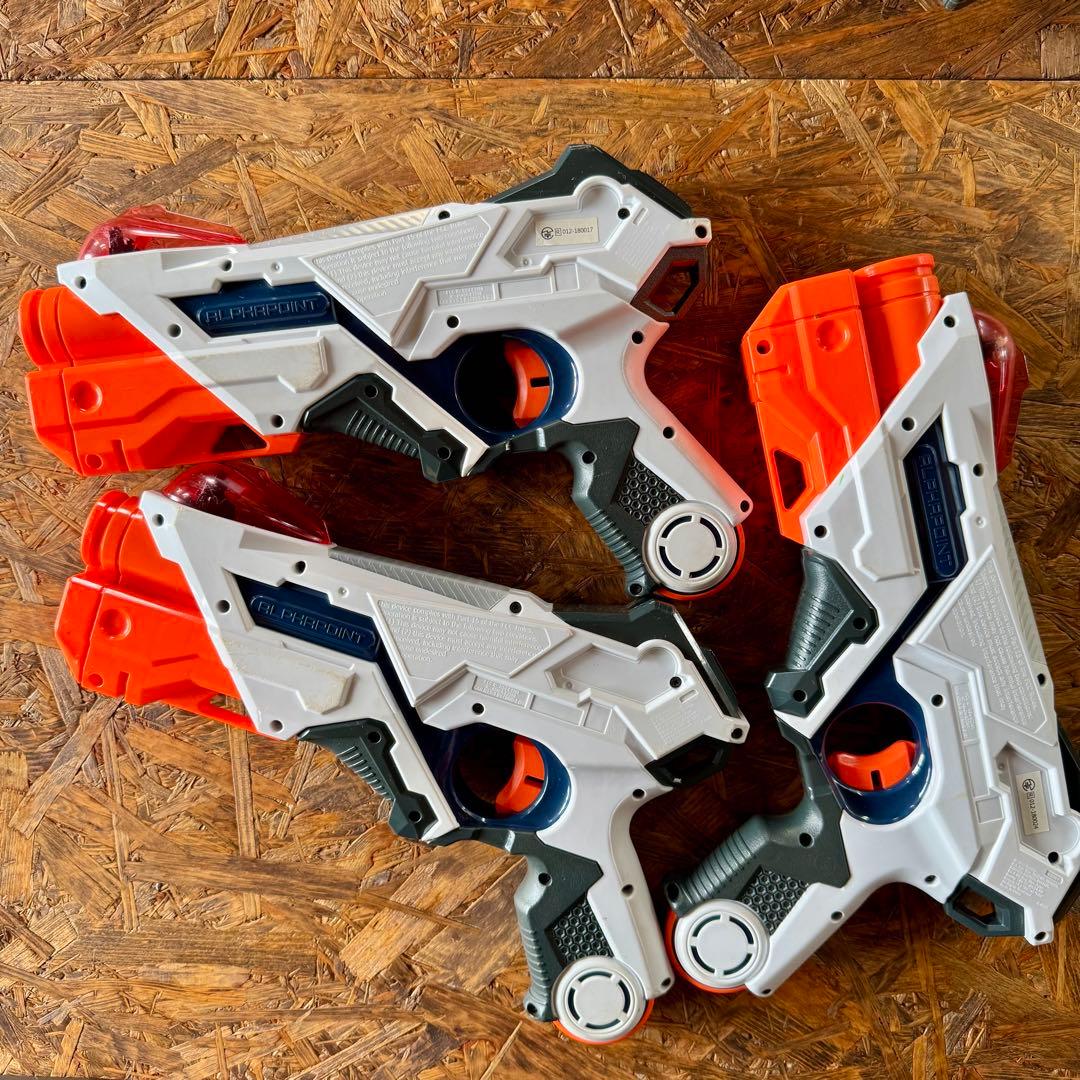 Nerf トイガン 5丁セット，1人プレイパーツ付き