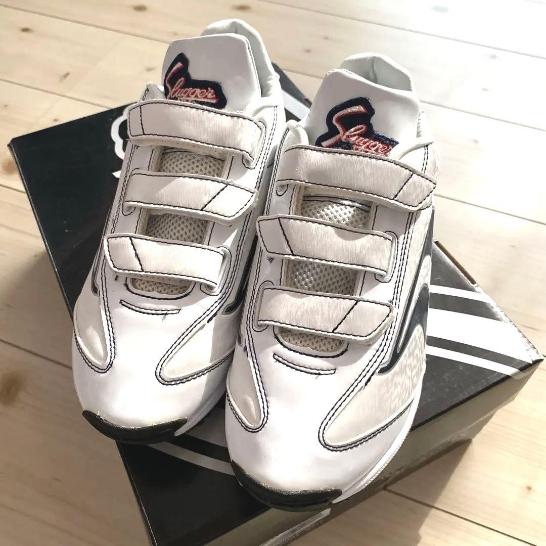 久保田スラッガー トレーニングシューズ ホワイト/ネイビー 25.0cm野球