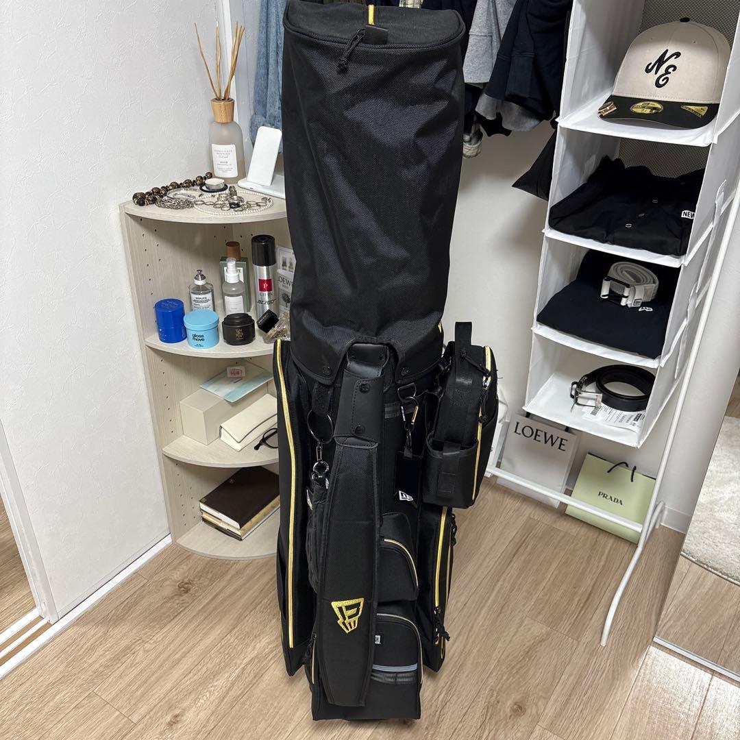 New Era ゴルフバッグ ブラック/ゴールド