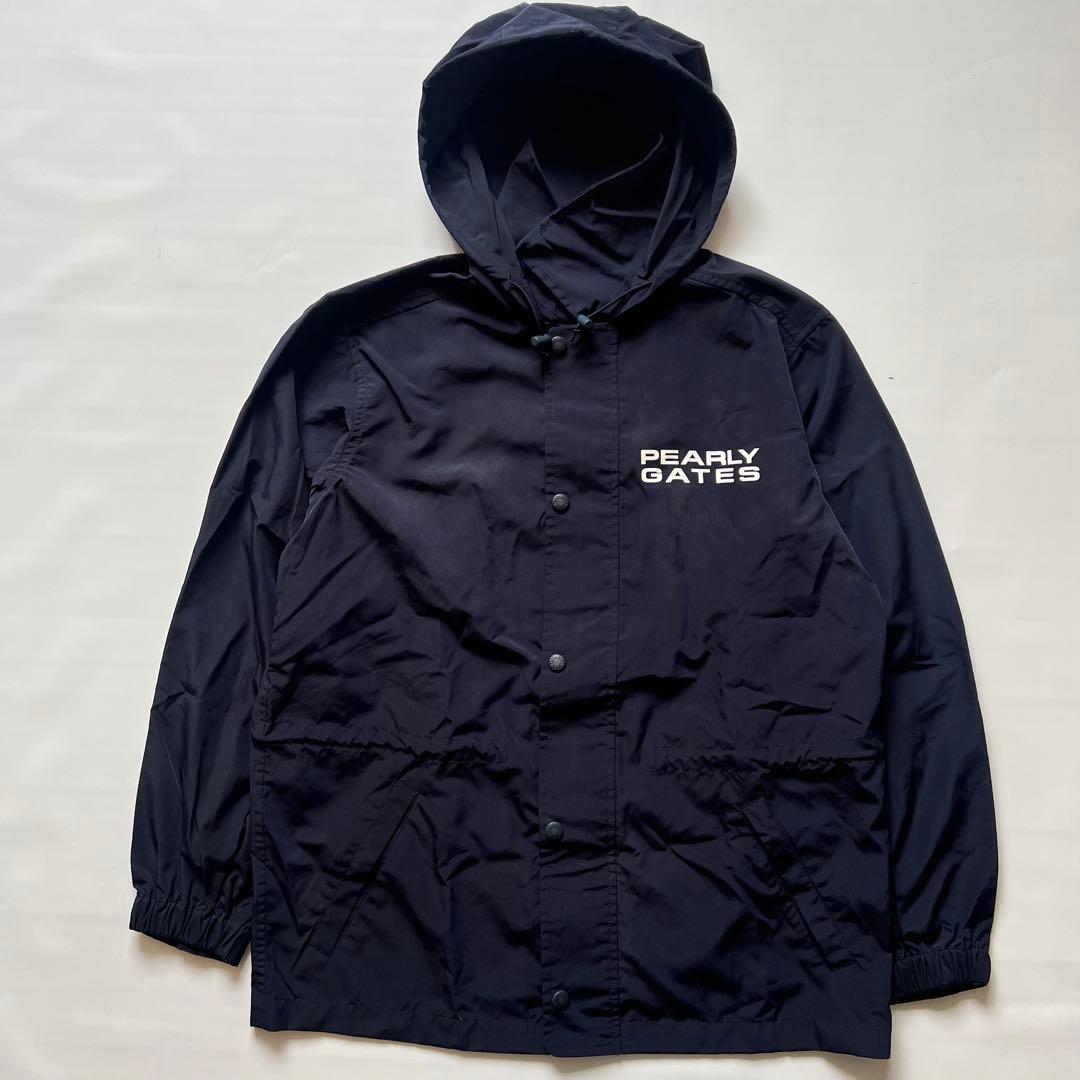 Pearly gates パーリーゲイツ　レインウェア　雨具　ゴルフ　紺　ロゴ