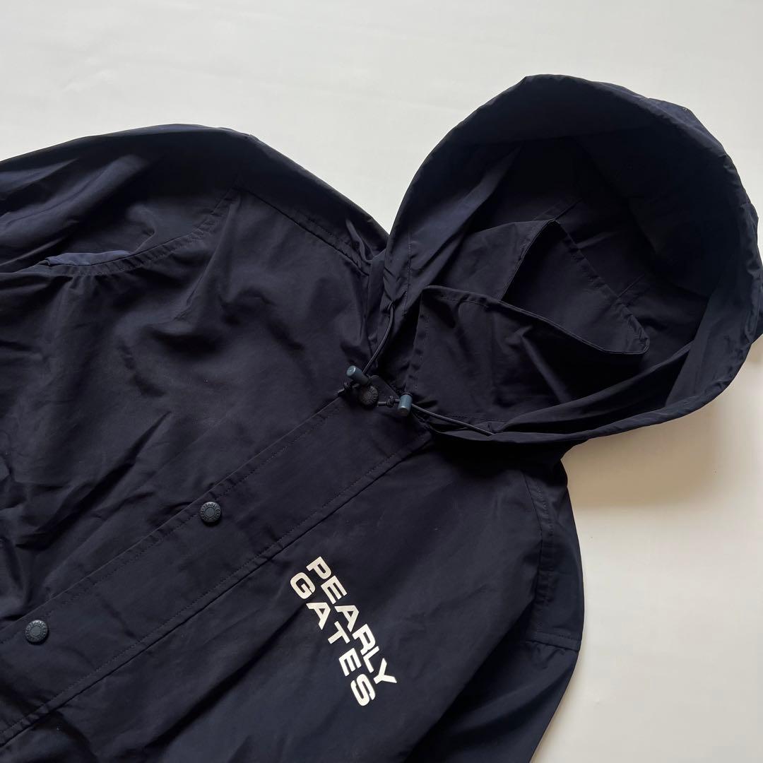 Pearly gates パーリーゲイツ　レインウェア　雨具　ゴルフ　紺　ロゴ