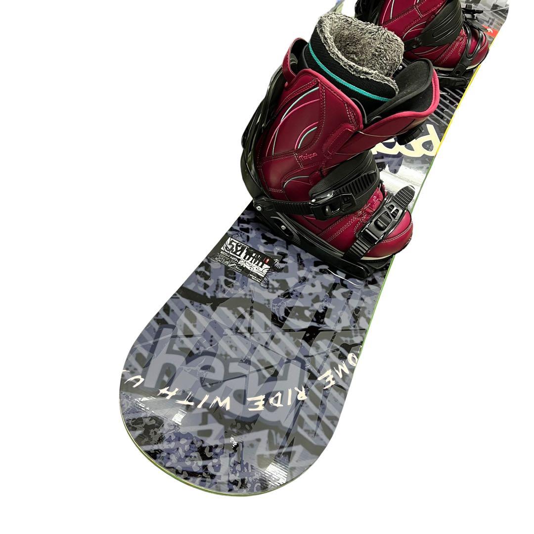 レディース3点セット HEAD MATRIX ROCKA 152 バイン ブーツ